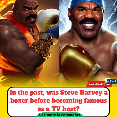 Was Steve Harvey a boxer before becoming famous as a TV。